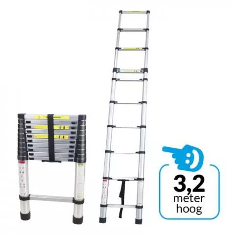 waterstof Patch Horizontaal actie.deals | Mannsberger Telescopische Ladder – uitschuifbaar tot 3,2M  Dagelijks de beste aanbiedingen uit voorraad leverbaar!