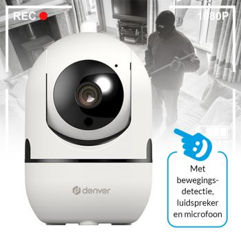Digitale indoor IP beveiligingscamera – flexibele kijkhoek & nachtzicht