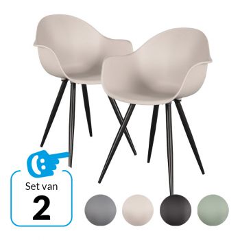 LABEL51 Eetkamerstoel Luca – Indoor & Outdoor – Set van 2
