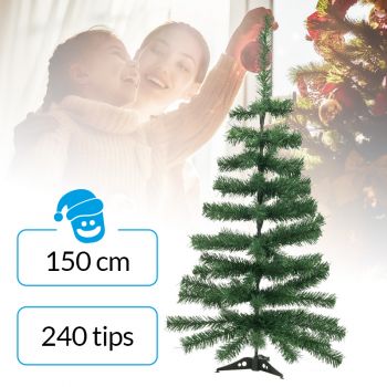 Kunstkerstboom Spar met voet – 150cm – 240 toppen
