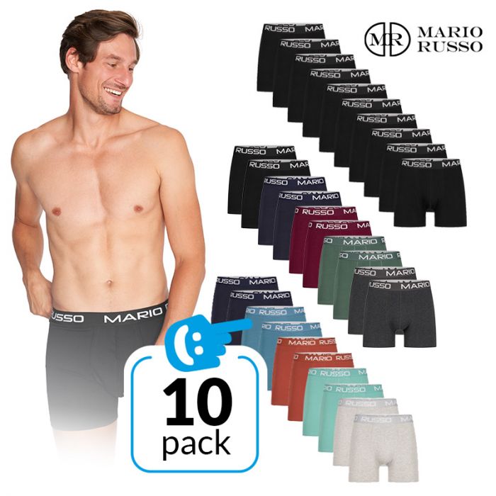 actie.deals | Mario Russo Boxershorts – 10-pack – Mix van 5 kleuren  Dagelijks de beste aanbiedingen uit voorraad leverbaar!