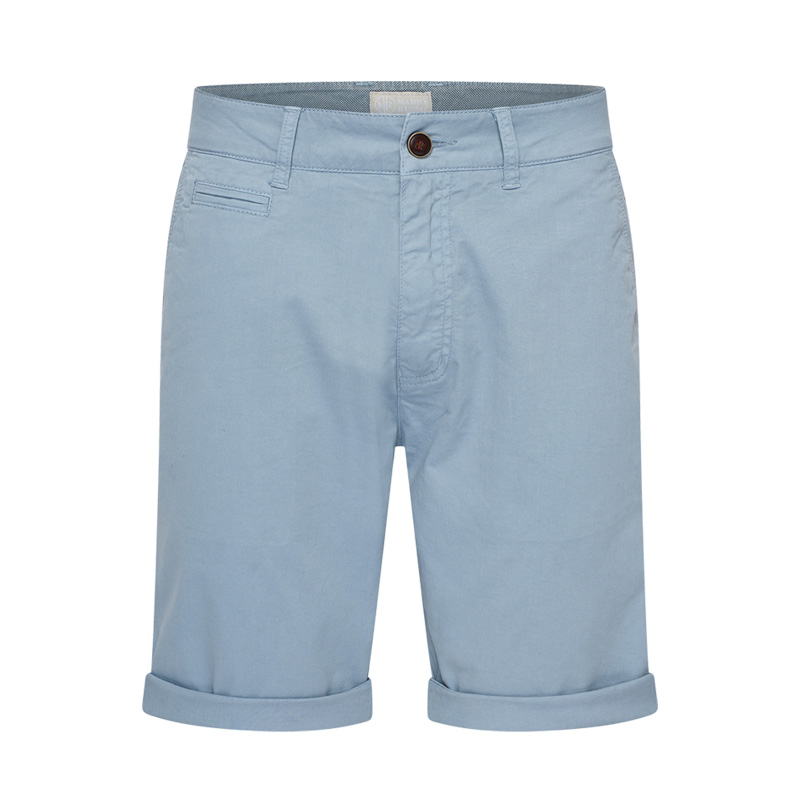 Mario Russo katoenen Chino Short voor heren - Light Blue - M