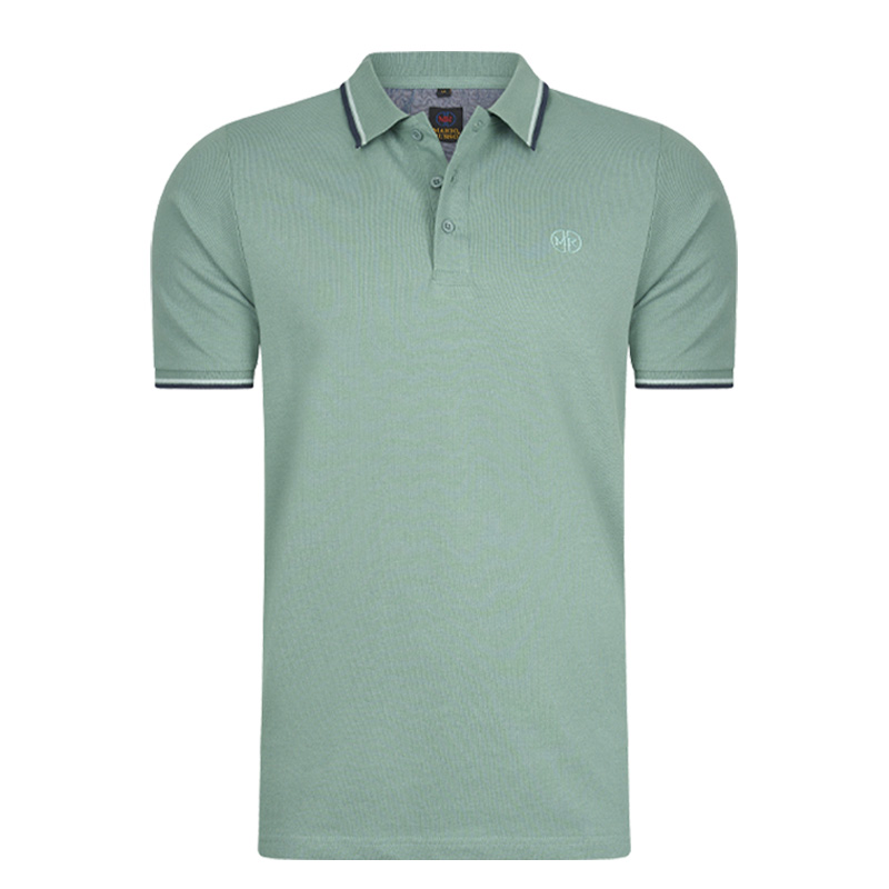 Mario Russo Herenpolo's - Mid Green - XXL afbeelding