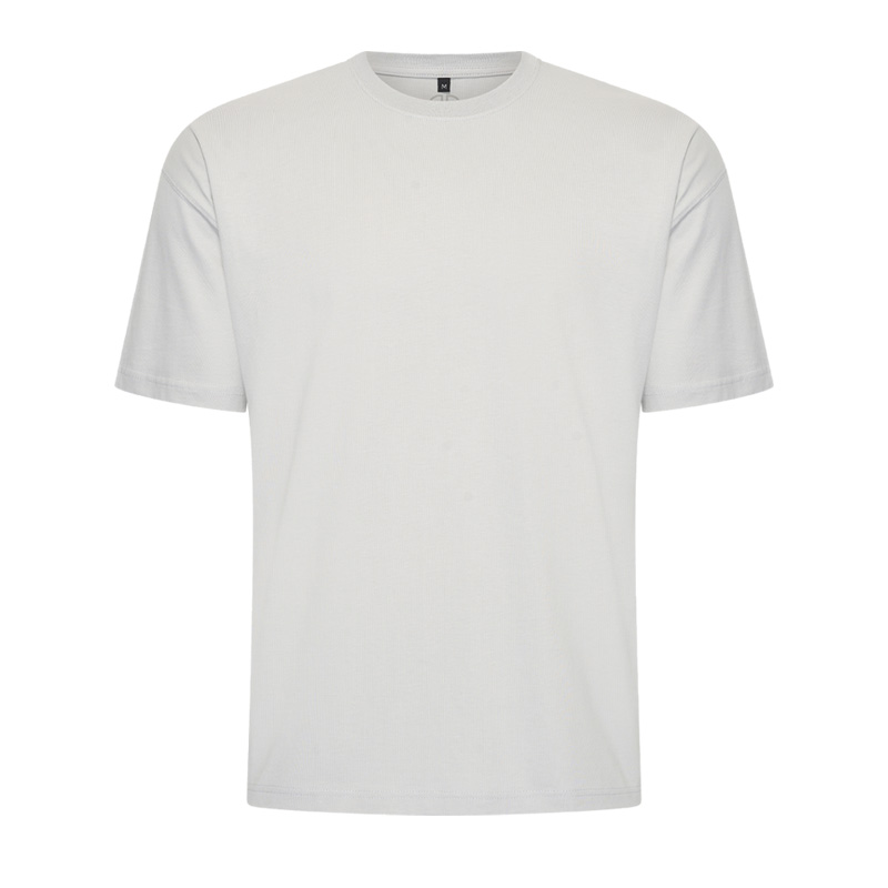 Mario Russo Oversized T-shirt - T-shirts Heren - Katoen - XXL - Lichtgrijs